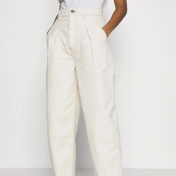 BDG Urban Outfitters Cream Erin Cocoon Pants - Picture 4 of 11